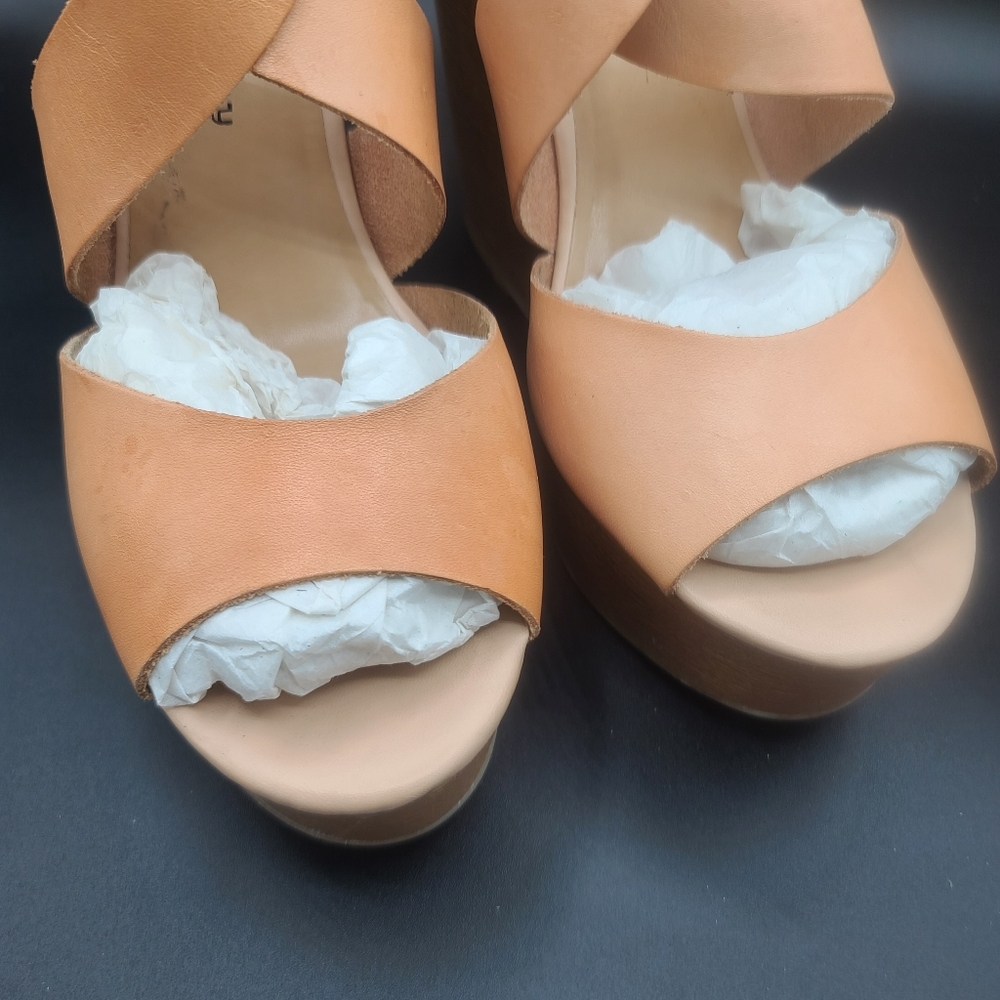 Chinese Laundry Java Wedge Leather Hazelnut 10 - image 5